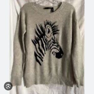 Aqua Gray Cashmere Crewneck Sweater